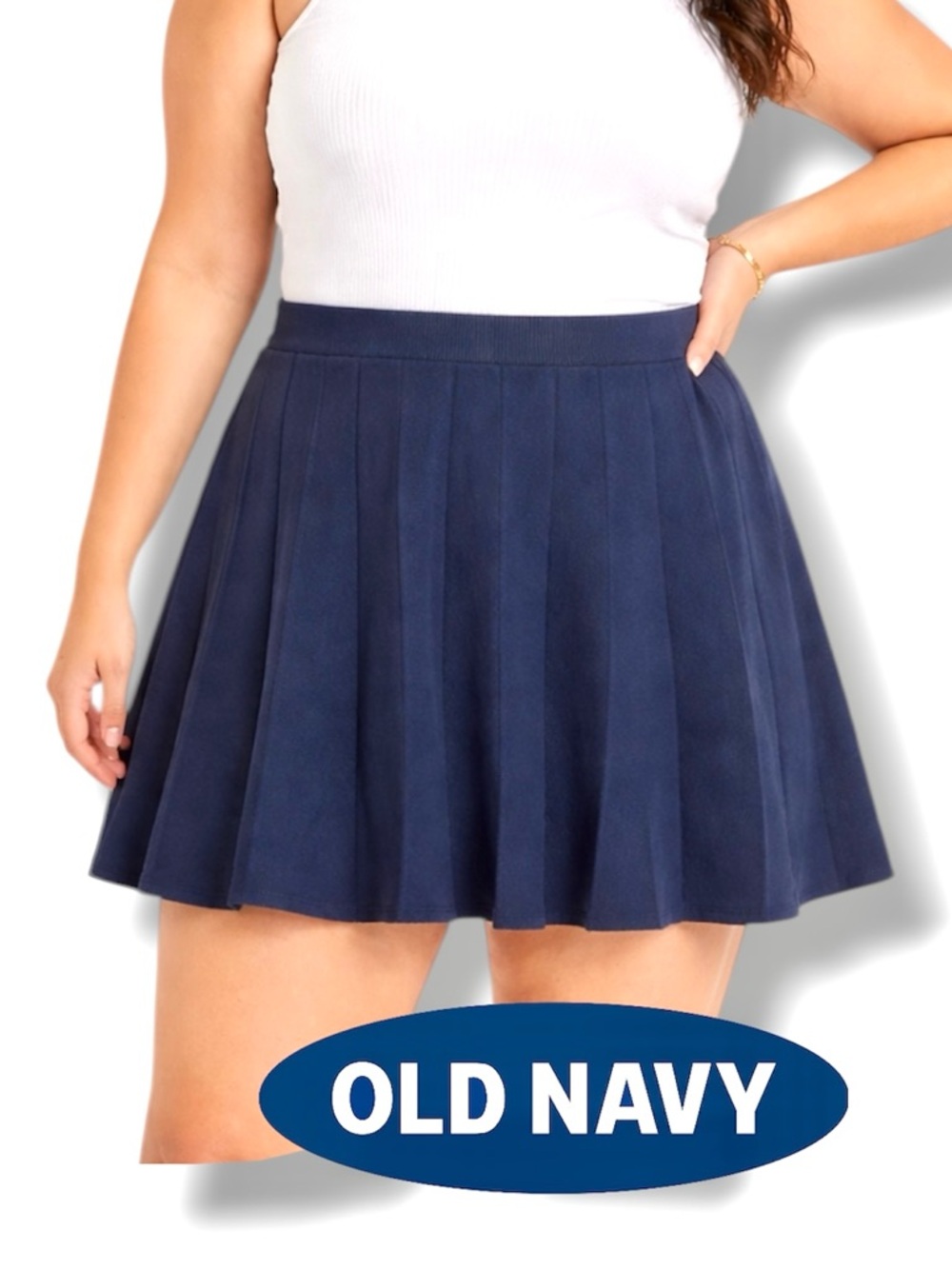 Old Navy Pleated Skater Skirt SoSoft Lite Sweater Womens PETITE Large